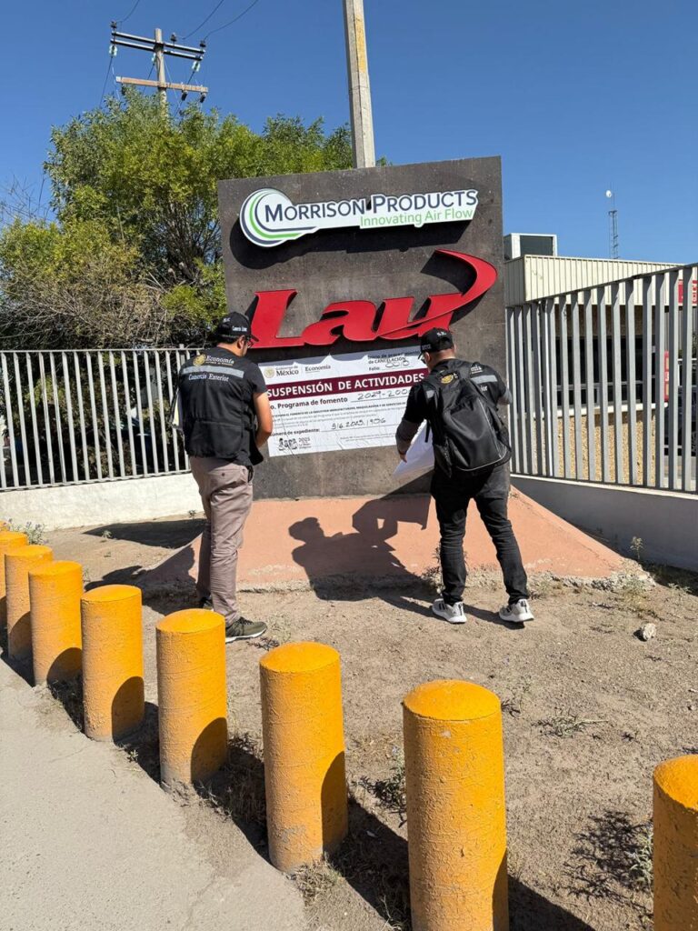 Secretaría de Economia. Sanción a LAU Industries