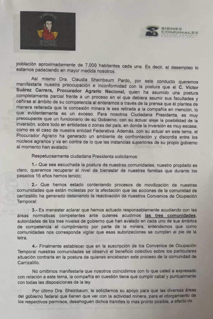 Respuesta de las comunidades de Mezcala y Xochipala